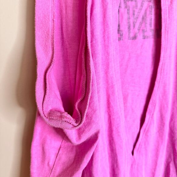 Victoria's Secret PINK Branded Keyhole Racerback Workout Tank Top Hot Pink Sz L - Picture 5 of 5